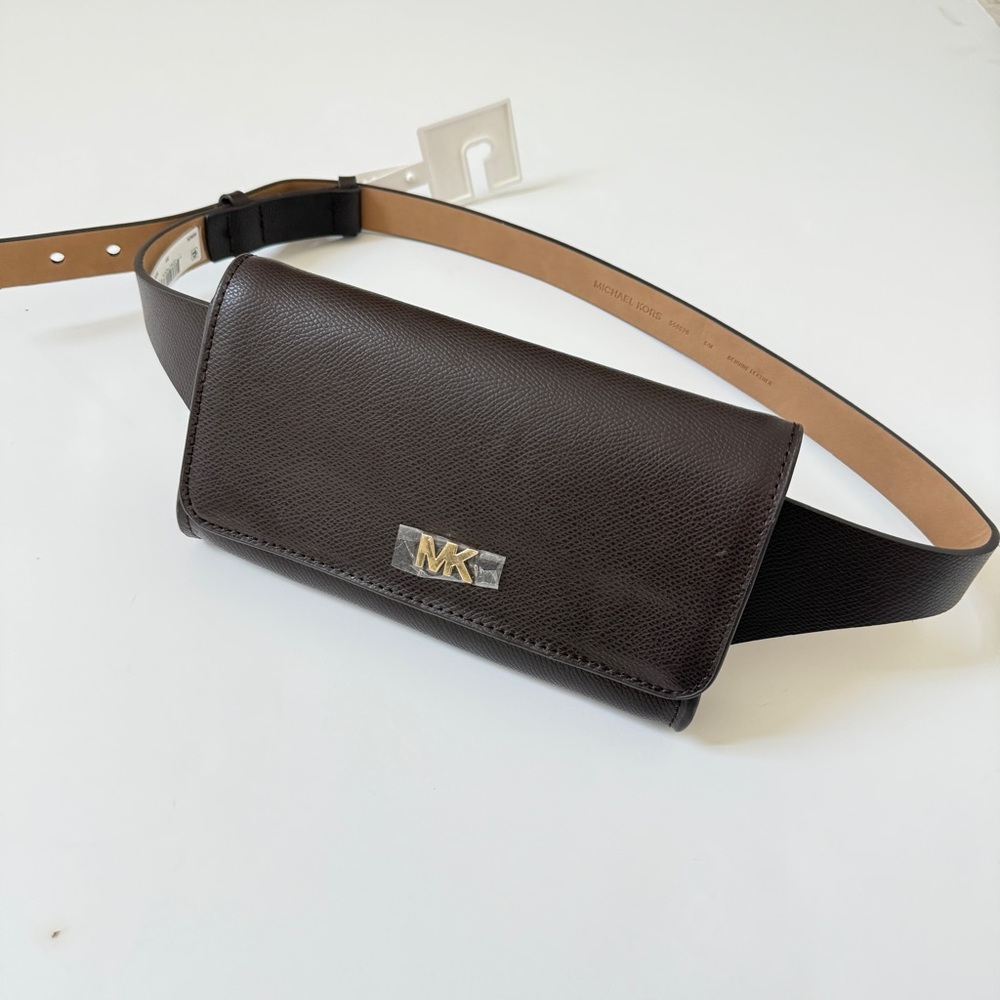 Michael Kors belt bad dark brown saffiano leather Fanny pack